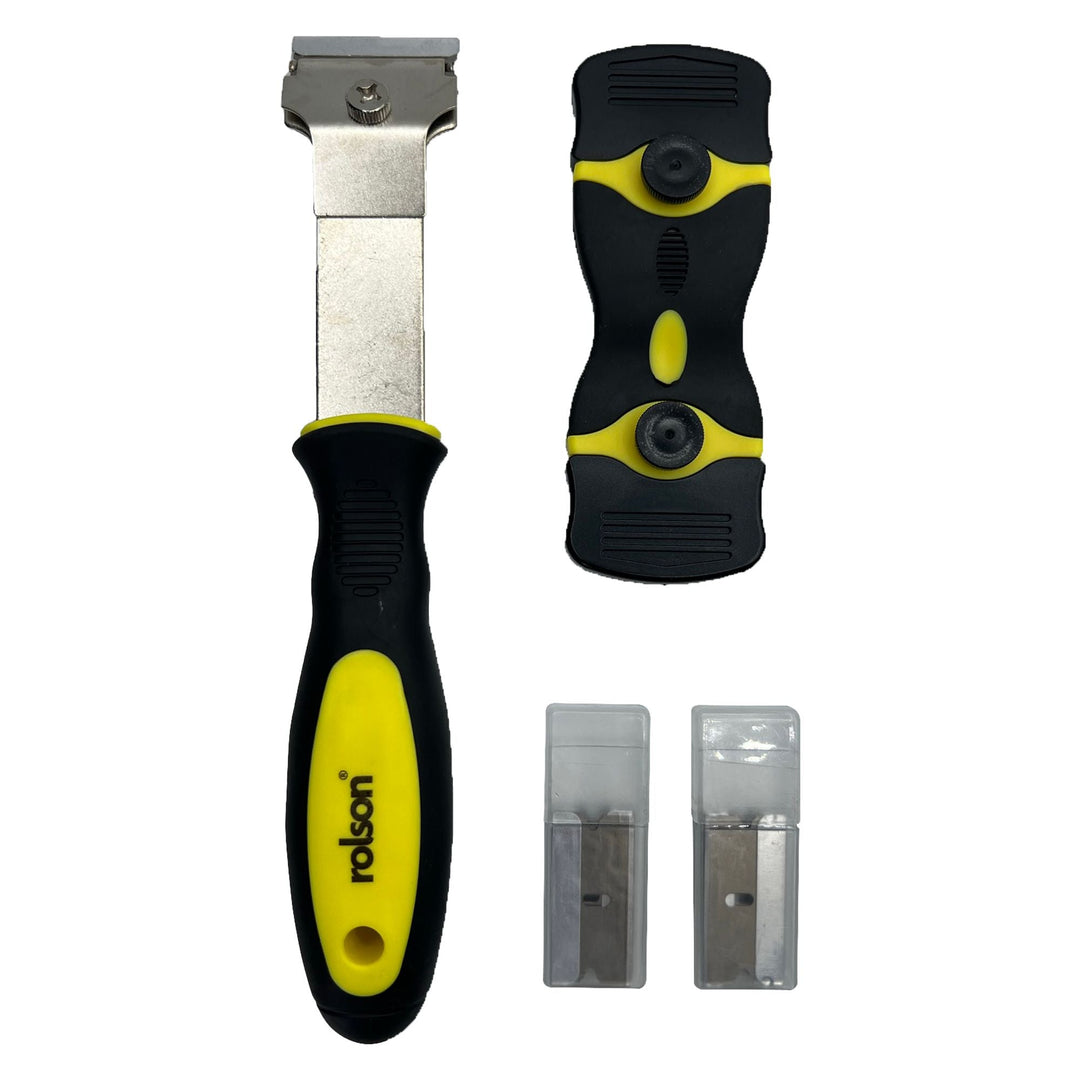 2 Piece Scraper Set with 20 Piece Spare Blades by Rolson Tools
