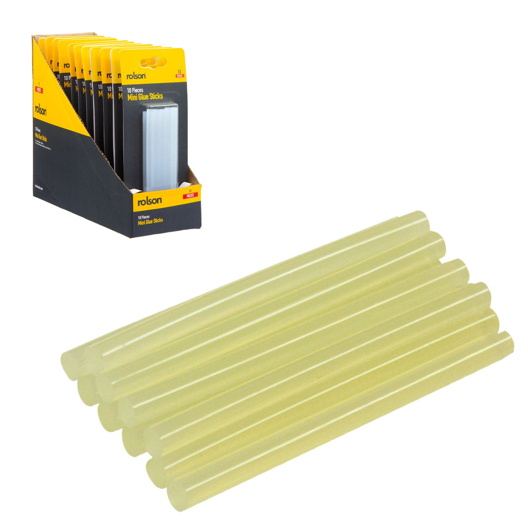 10 Piece Mini Glue Sticks by Rolson Tools