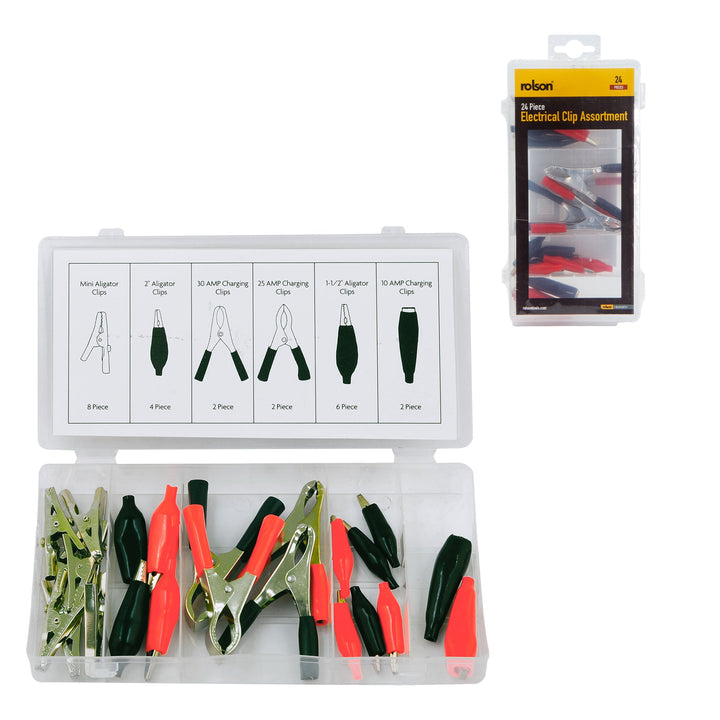 24 Piece Electrical Clip Asst by Rolson Tools