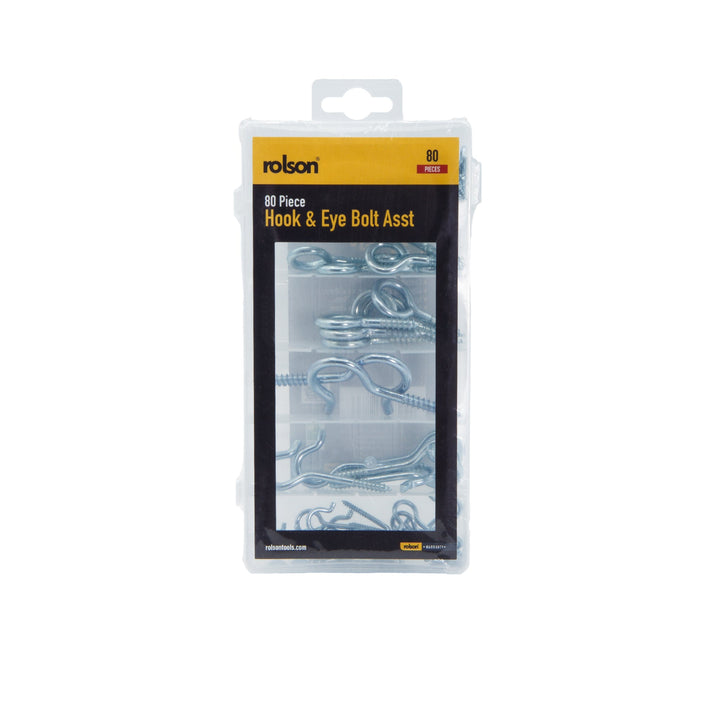 80 Piece Hook & Eye Bolt Asst by Rolson Tools