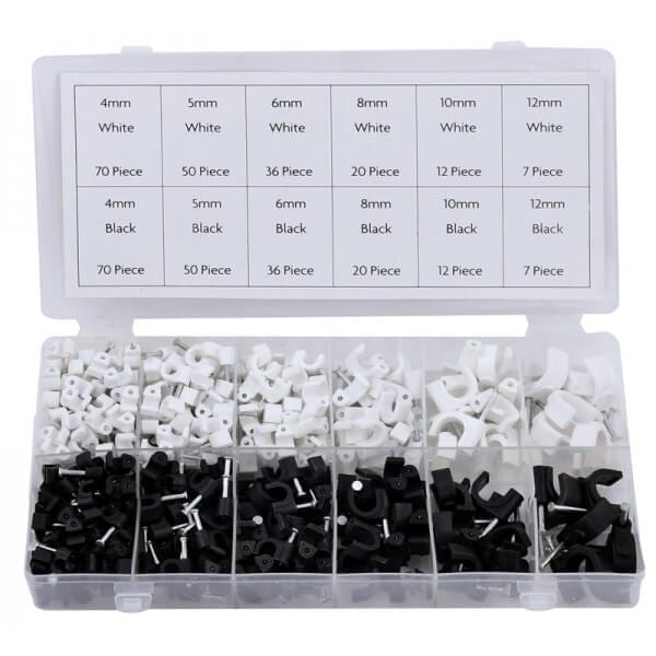 390 Piece Cable Clip Assortment by Rolson Tools