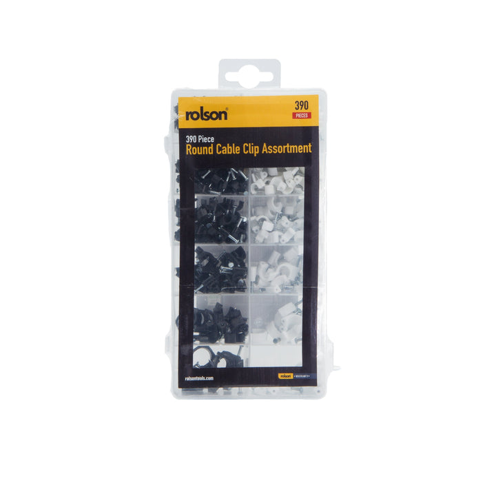 390 Piece Cable Clip Assortment by Rolson Tools