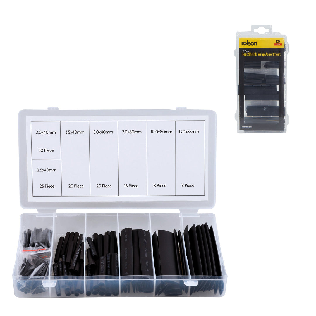 127 Piece Heat Shrink Wrap Asst. by Rolson Tools