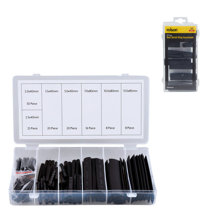 127 Piece Heat Shrink Wrap Asst. by Rolson Tools