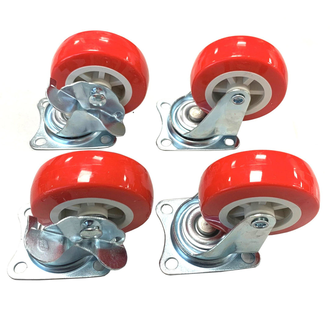 4 Pack 50mm Swivel Castor Wheels by Rolson Tools