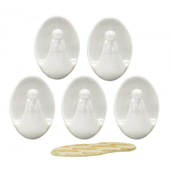 5 Piece Adhesive Removable Hooks 35x23mm