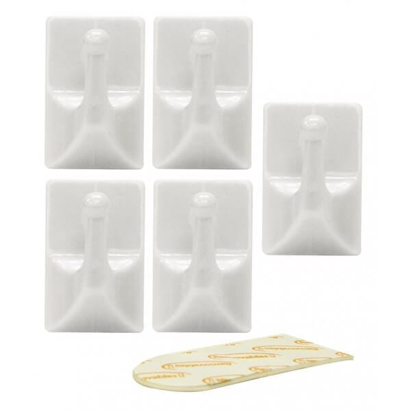 5 Piece Adhesive Removable Wire Clips