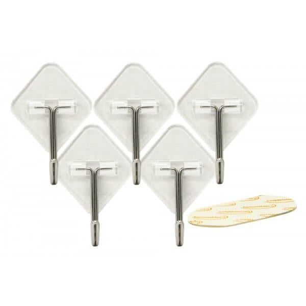5 Piece Adhesive Removable Hooks