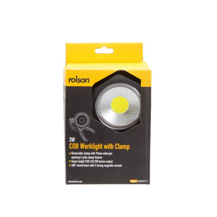 3W COB Worklight with Clamp by Rolson Tools