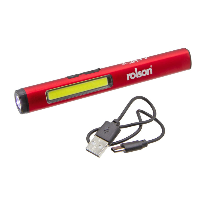 3W Rechargeable Aluminium Pen Light by Rolson Tools