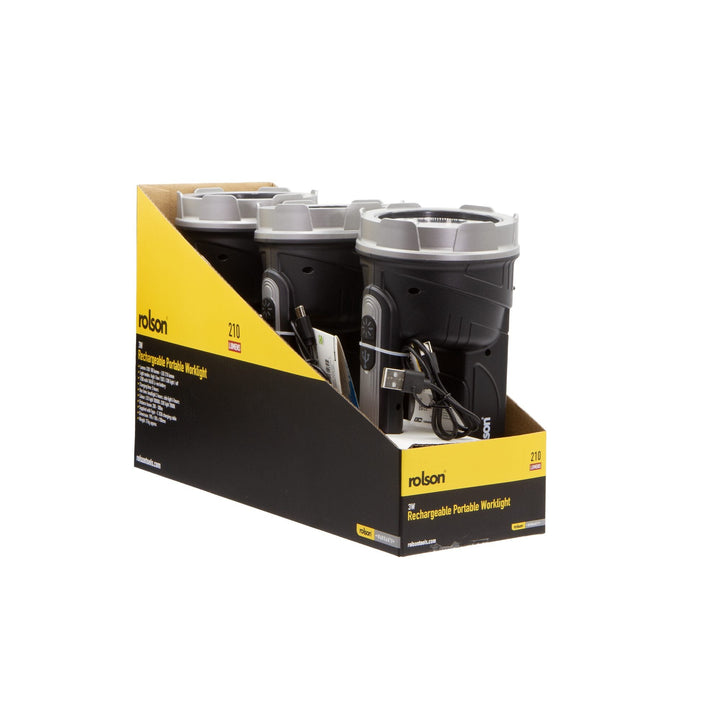 3W Rechargeable Portable Worklight by Rolson Tools