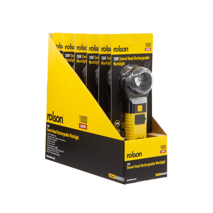 10W Swivel Head Rechargeable Worklight by Rolson Tools