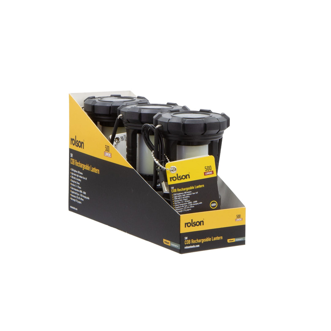 5W COB Rechargeable Lantern by Rolson Tools