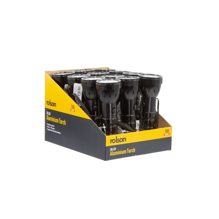 28 LED Aluminium Torch by Rolson Tools