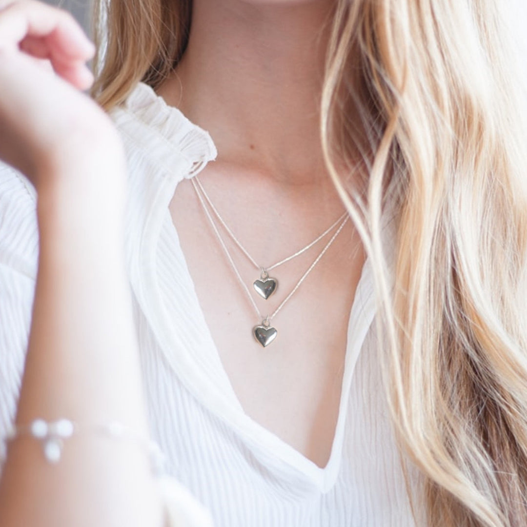 Small Merry Christmas Gift Hamper - Silver Heart Necklace, Chocolates & Candle