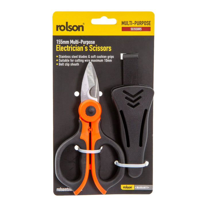 155mm Multi-Purpose Electrician's Scissors by Rolson Tools