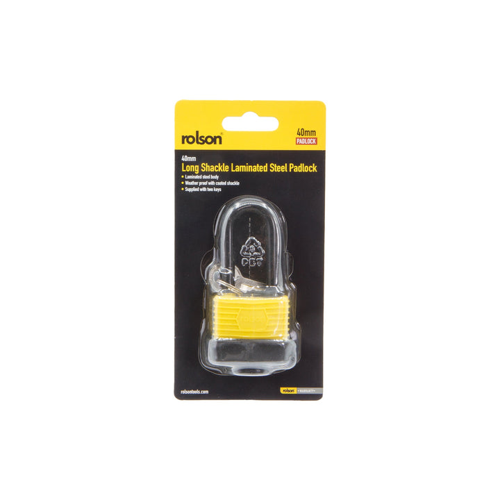 40mm Long Shackle Laminated Steel Padlock