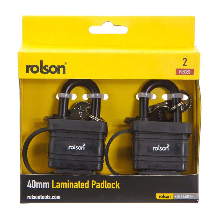 2 Piece 40mm Laminated Steel Padlock