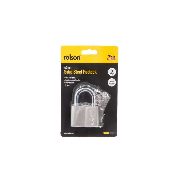 40mm Solid Steel Padlock