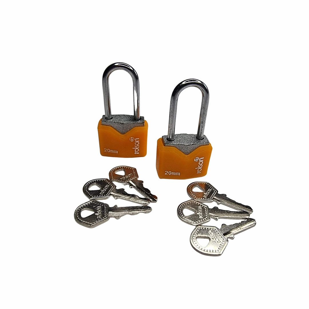 2 Piece 20mm Long Shackle Iron Padlock