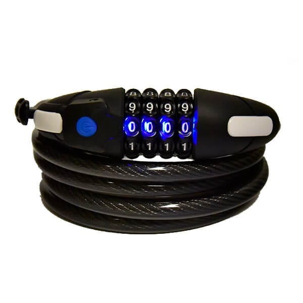 Combination Bike Lock with LED Light by Rolson Tools