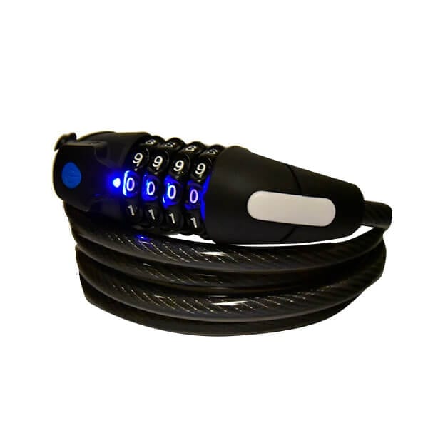 Combination Bike Lock with LED Light by Rolson Tools