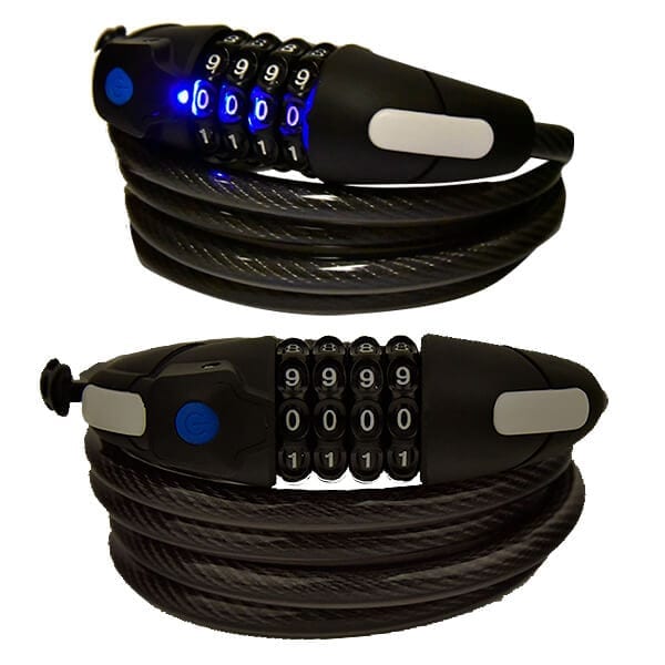 Combination Bike Lock with LED Light by Rolson Tools