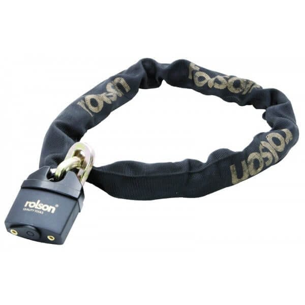 1200mm Heavy Duty Chain & 65mm Padlock by Rolson Tools