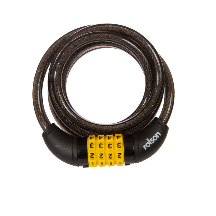 1.8m Combination Bike Lock by Rolson Tools