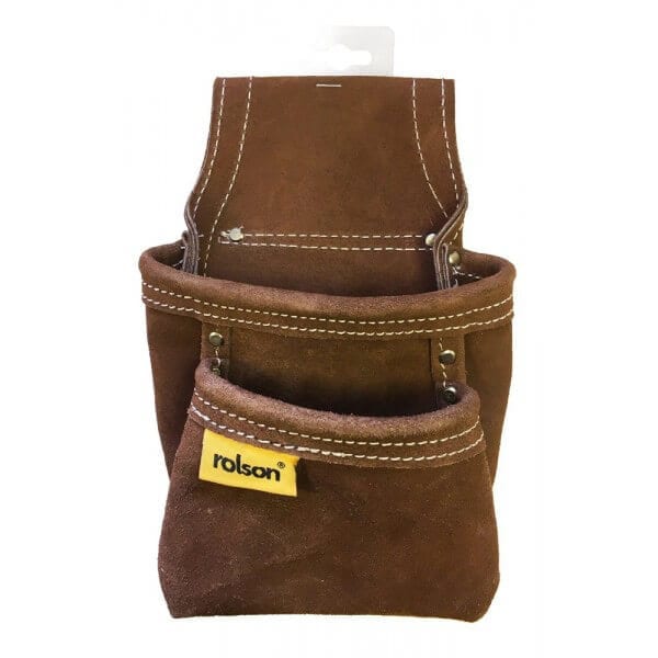Twin Pocket Leather Nail Pouch by Rolson Tools