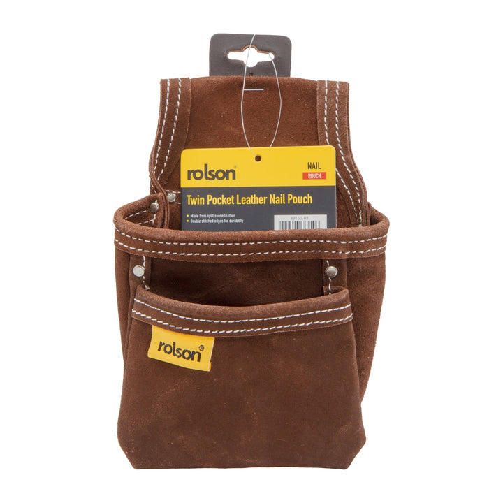 Twin Pocket Leather Nail Pouch by Rolson Tools