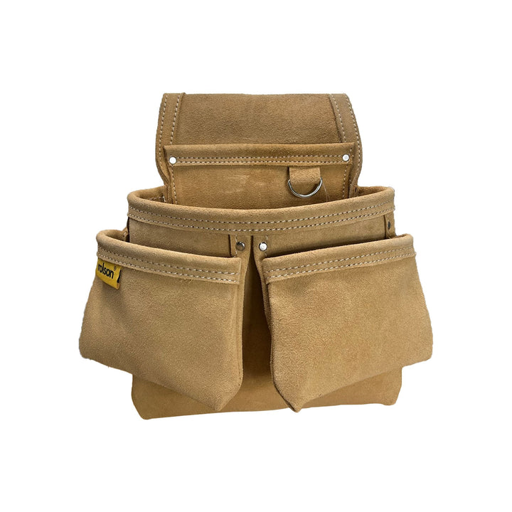 Large Leather Organiser Pouch with Belt Loop by Rolson Tools