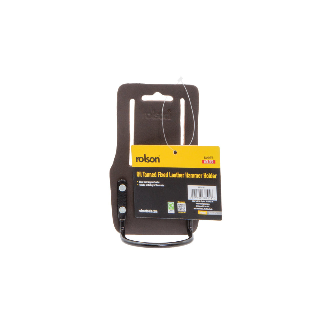 Oil Tanned Fixed Leather Hammer Holder by Rolson Tools