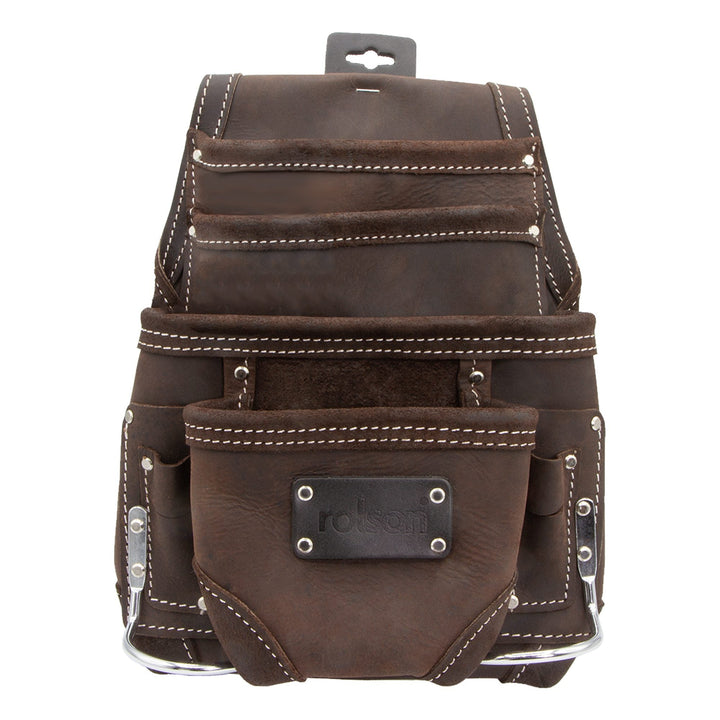 Buff Grain Leather Single Tool Pouch by Rolson Tools