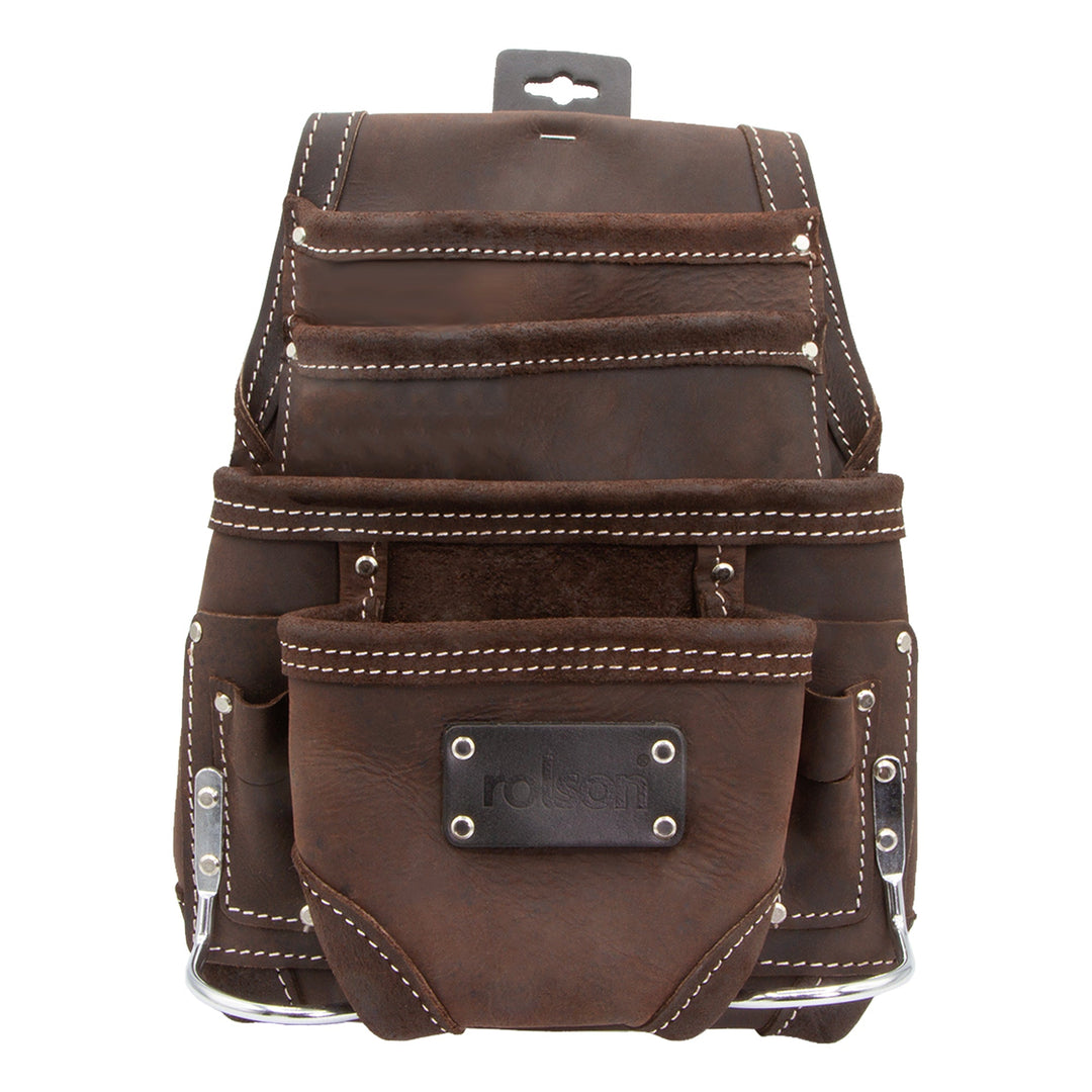 Buff Grain Leather Single Tool Pouch by Rolson Tools
