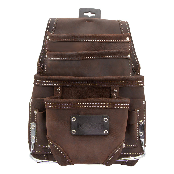 Buff Grain Leather Single Tool Pouch by Rolson Tools