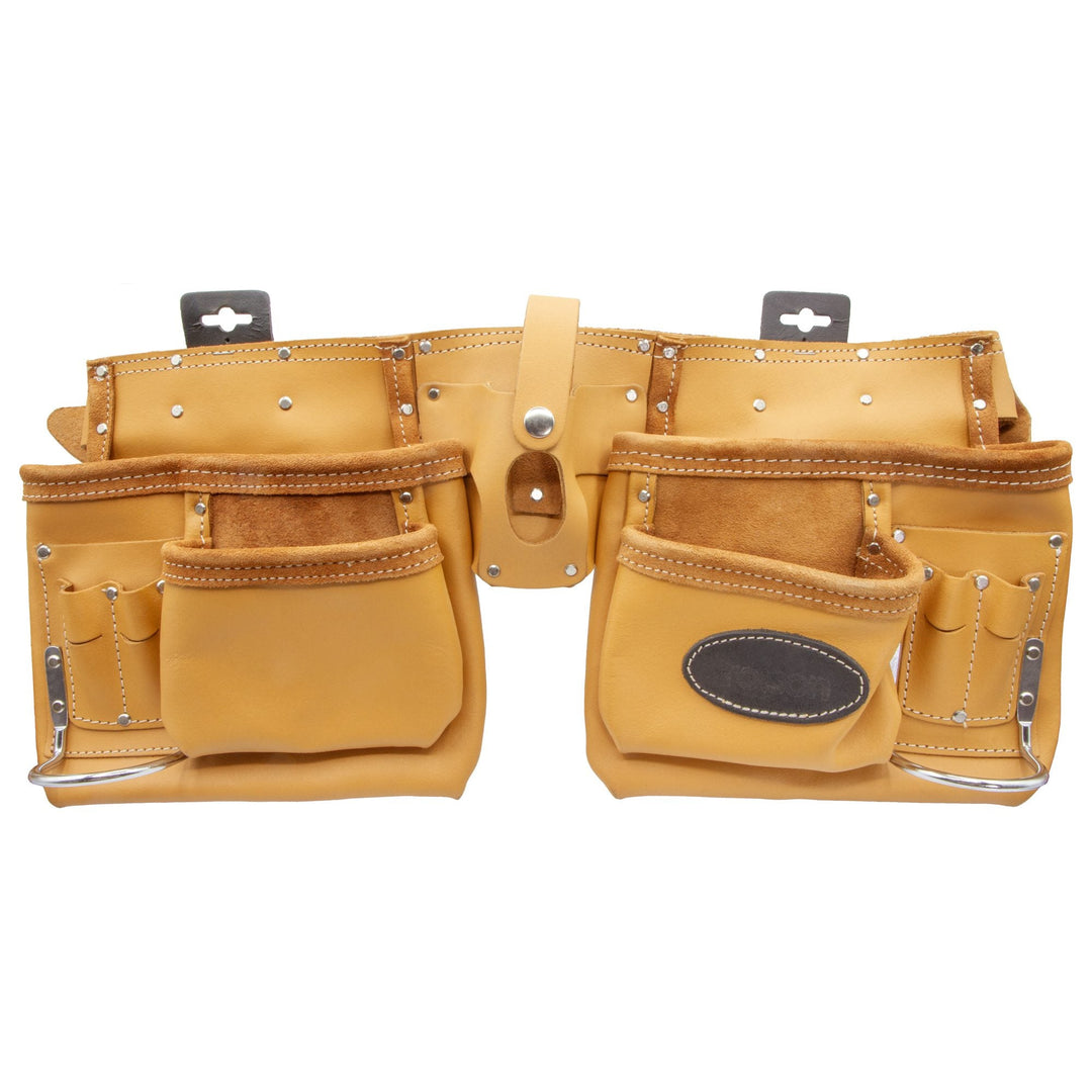 Split Leather Double Tool Belt by Rolson Tools