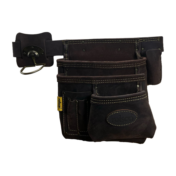 Single Top Grain Oily Leather Tool Pouch by Rolson Tools