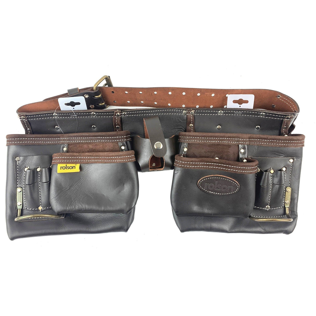 Top Grain Double Tool Belt by Rolson Tools