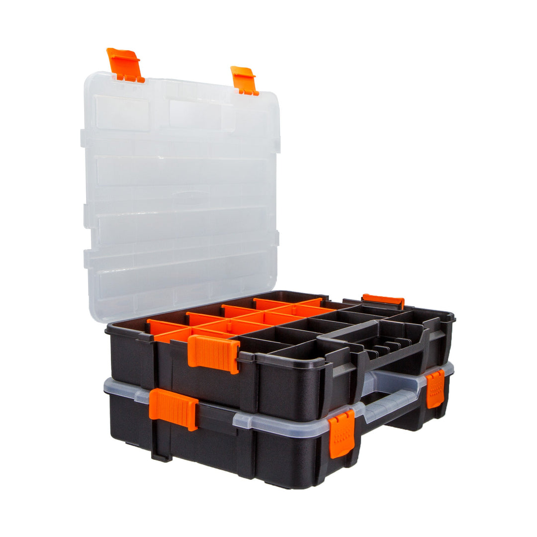 2 Piece 335 x 260mm Stackable Organiser by Rolson Tools