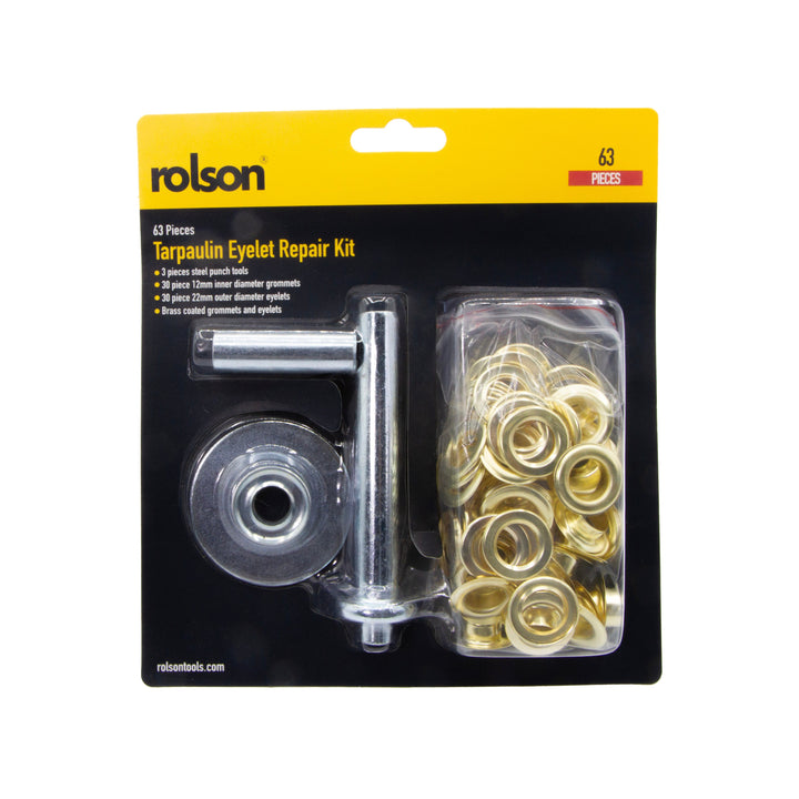 63 Piece Tarpaulin Eyelet Repair Kit by Rolson Tools