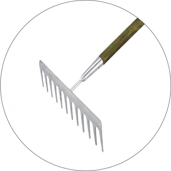 Stainless Steel Garden Rake with Ash Handle