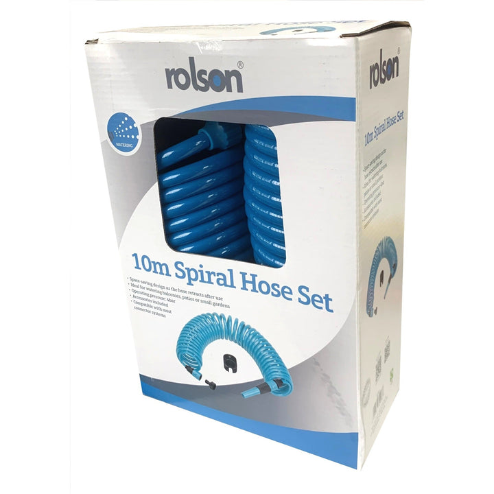 10m Spiral Hose Set by Rolson Tools