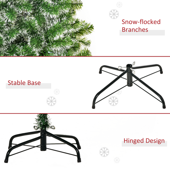 5ft Indoor Christmas Tree Artificial Deco Xmas Gift Metal Stand 416 Tips