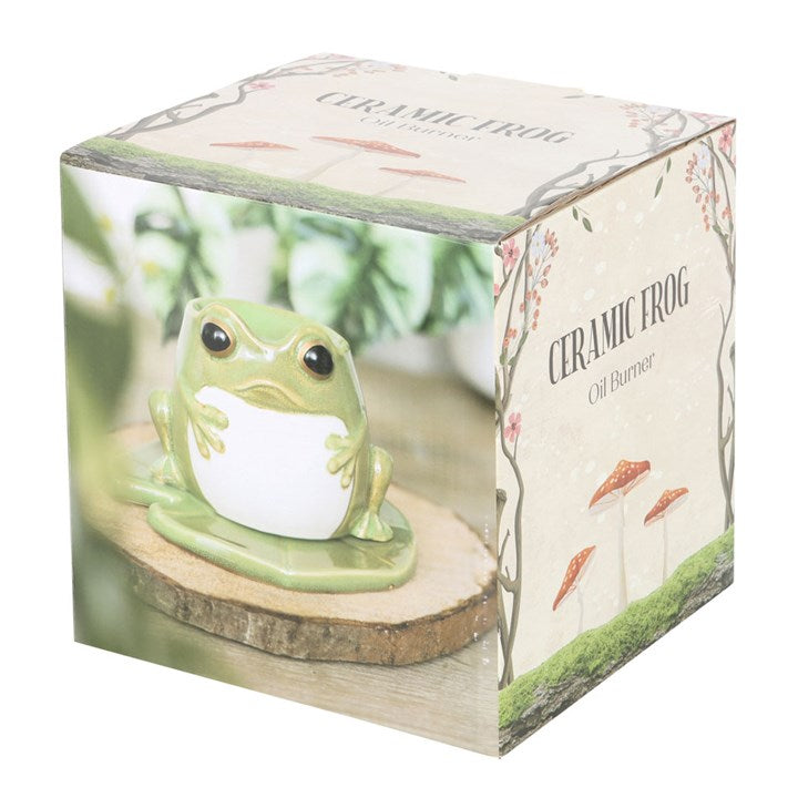 *Frog Shaped Ceramic Oil Burner and Lily Pad Plate (12/24)