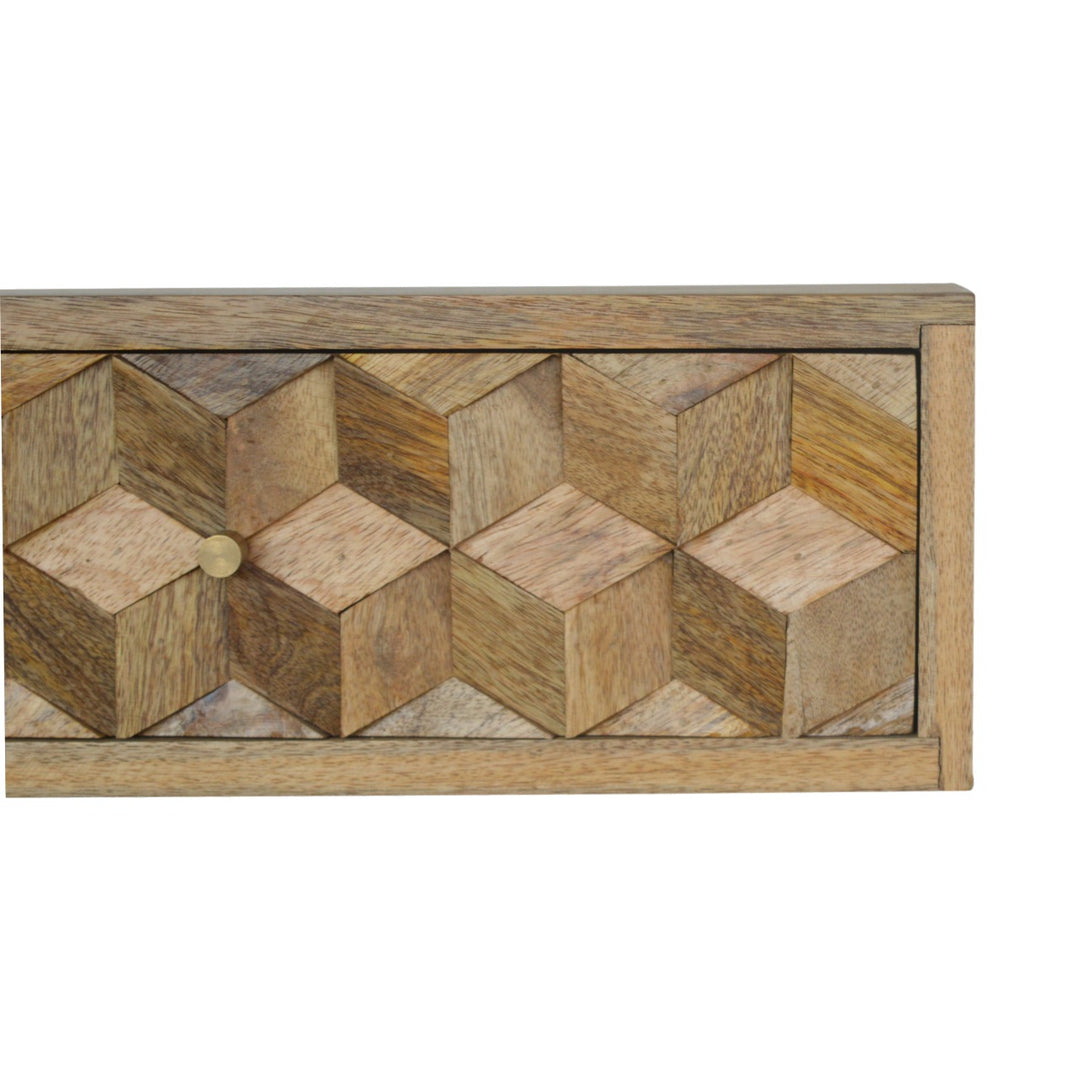 Floating Cube Carved Bedside
