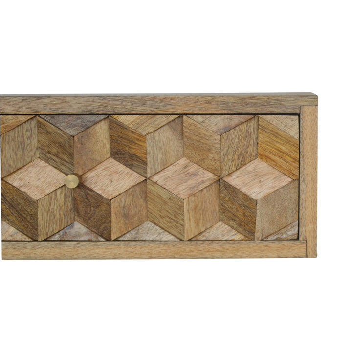 Floating Cube Carved Bedside