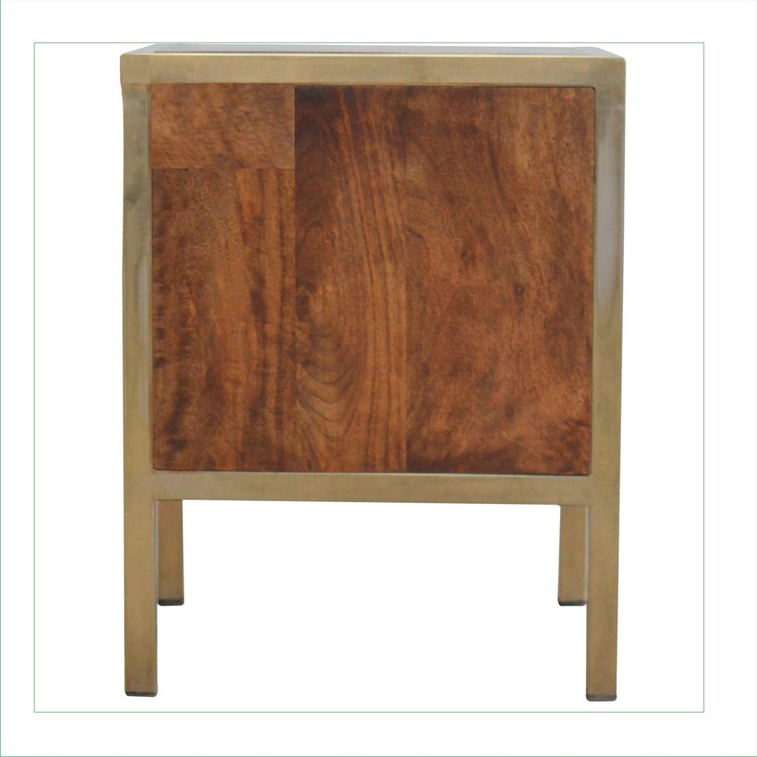 Gold Iron Frame Bedside