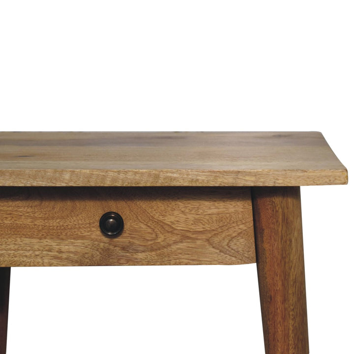 Woven Solid Wood End Table