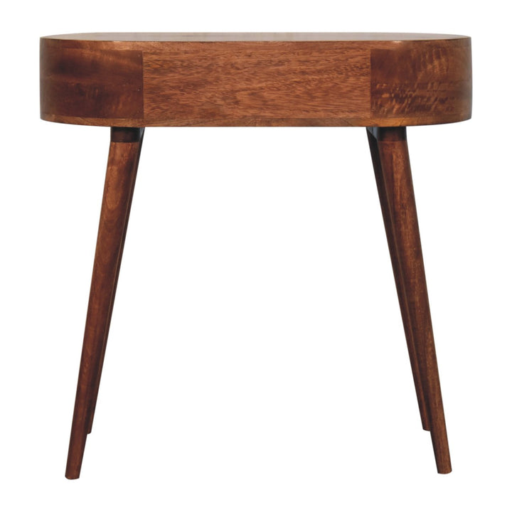 California Walnut Rounded Small Console Table